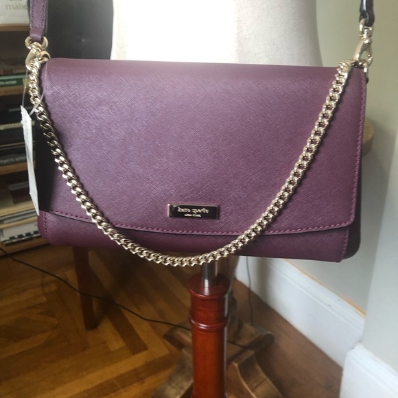 Kate Spade Deep plum Laurel Way leather crossbody, brand new with tag - Picture 7 of 15
